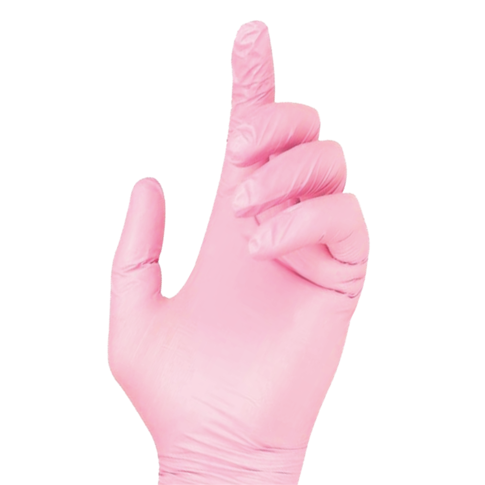 MEDICOM® SafeBasics™ True Fit Thin™ Gants en nitrile texturés sans poudre - Très petit (300) Rose