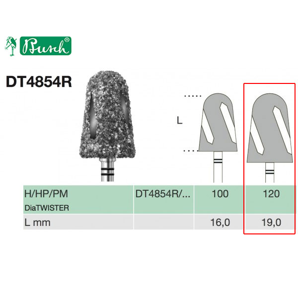 BUSCH® Diamond Bur - Mega coarse grit (DiaTWISTER)