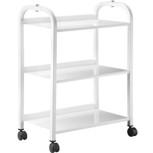 ÉQUIPRO® Chariot TM-3 tablettes en métal - Blanc