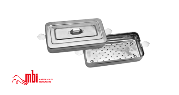 MBI® Bassin de trempage inox. pour instruments avec couvercle (12" x 6" x 2.5")