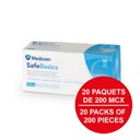 [5MED2103-CH-20] MEDICOM SafeBasics® Compresses non-tissées tout usage - 4 épaisseurs (Caisse de 20 paq.) 3" x 3" - Blanc