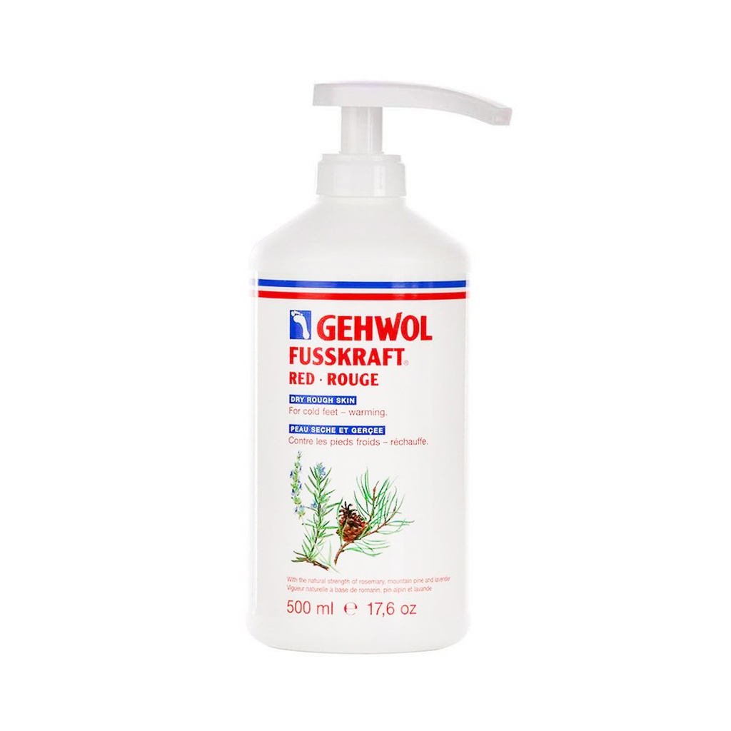 GEHWOL® FUSSKRAFT® Rouge - peau sèche et gercée (avec pompe) 500 ml