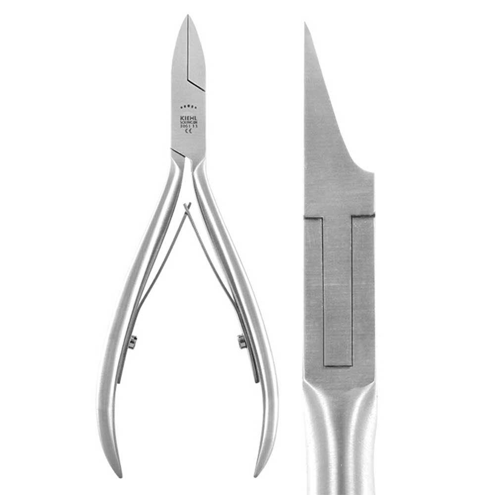 KIEHL® Pince à ongles (13cm) inox à mors droits forts très longs