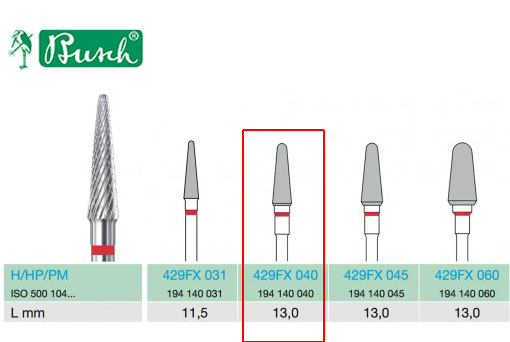 °BUSCH® Fraise en carbure de tungstène - Denture croisée fine