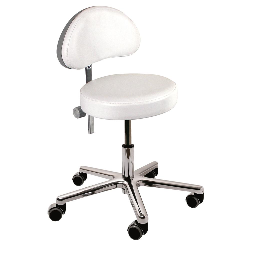 **BENTLON® tabouret rond Silver Plus avec support dorsal - COLOR