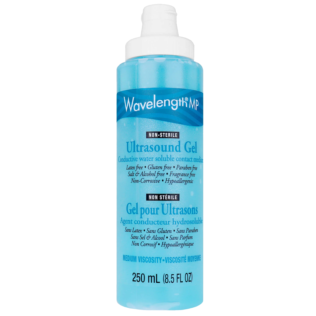 [80208-24] WAVELENGTH® All-purpose Ultrasound Gel Blue 250 ml (Case of 24)