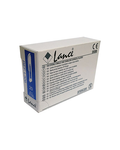 [1500020] LANCE® Lames en acier inoxydable (100) Nº20