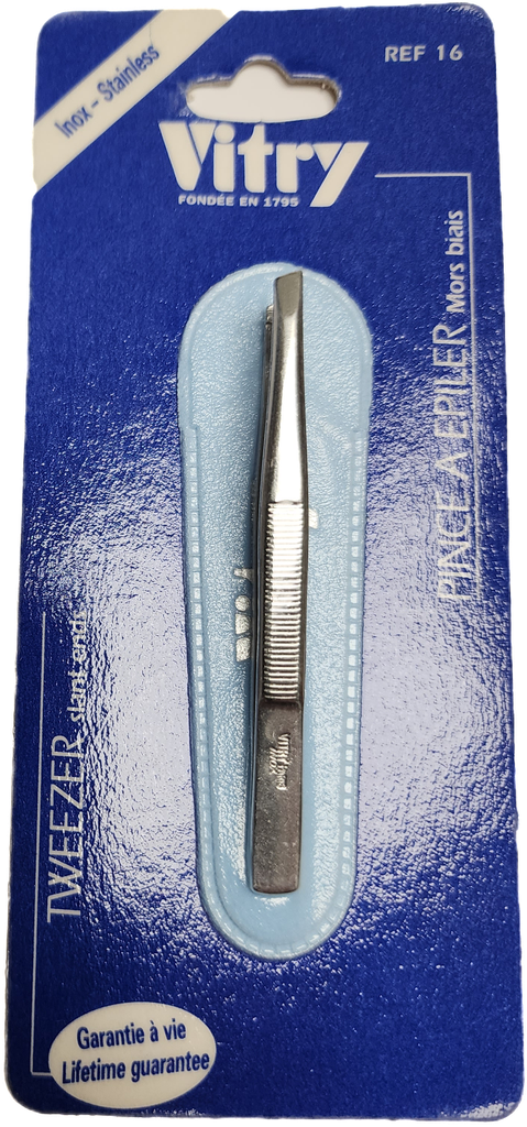 [616] VITRY® Tweezer - Slant ends - Stainless