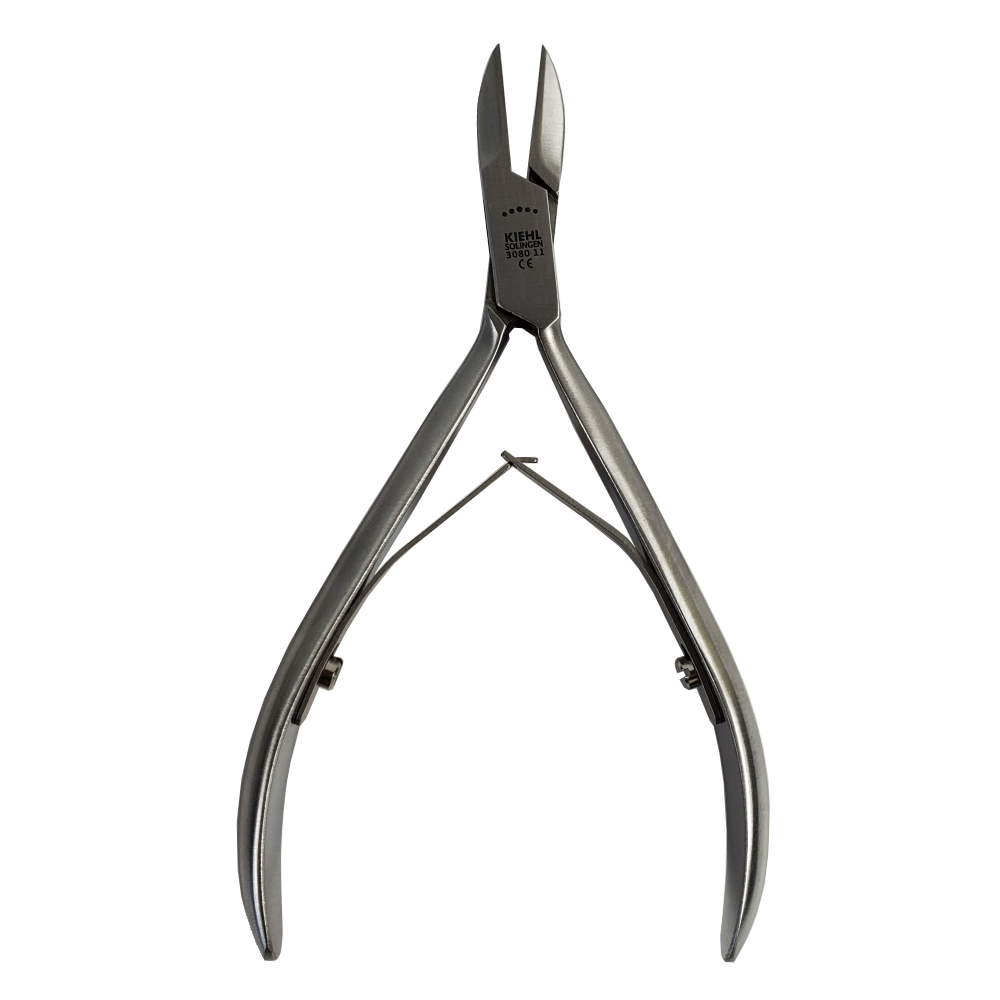 [13080-11CM INOX] KIEHL® Double spring nail nipper - straight & beveled jaw