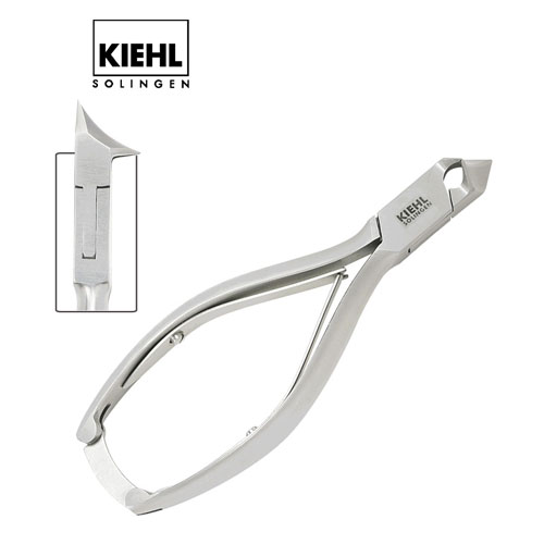 [13042-14CM INOX.] KIEHL® Pince à ongles à double ressort - mors obliques doubles