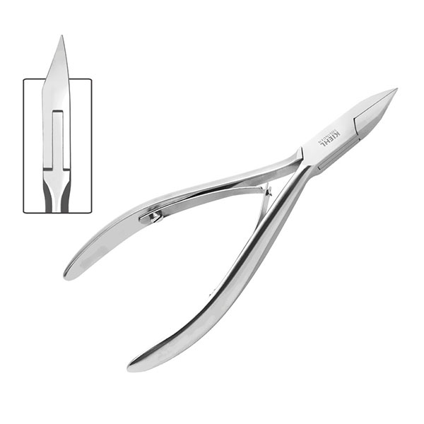 [13050-11CM] KIEHL® Pince à ongles à double ressort - mors droits et pointus