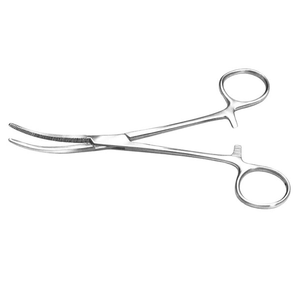 [1M18-0380 - 11838] ALMEDIC Hemostatic curved forceps 6 1/4" 