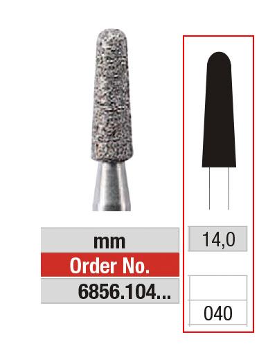 [2E6856040] *EDENTA® Fraise conique longue en diamant - gros grain