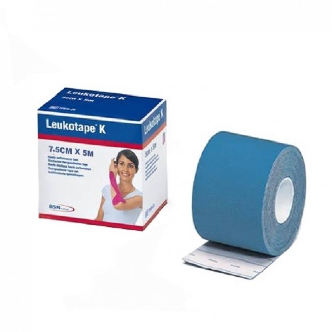 [3BSN7297822] BSN® LEUKOTAPE® K - Elastic adhesive tape (7.5 cm x 5 m) - Blue