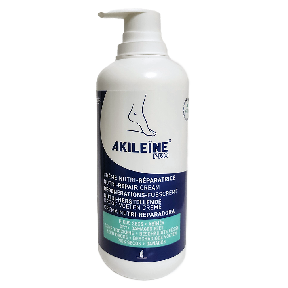 [AK-2339-P] AKILÉÏNE® Crème Nutri-Réparatrice pieds très secs  (avec pompe) 500 ml