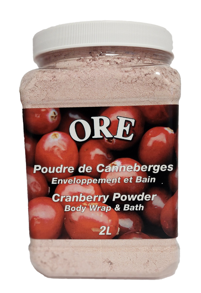 ORE® Poudre de canneberge - Enveloppement et bain