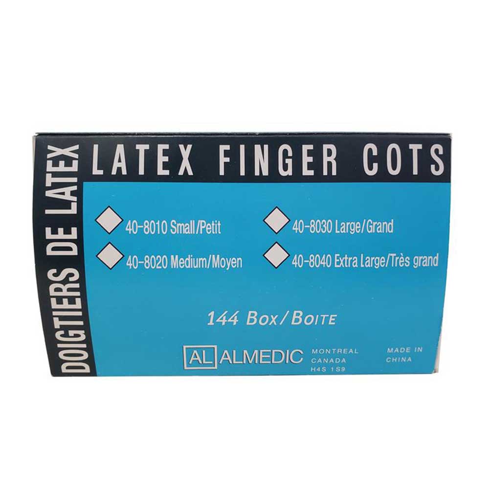 [240-8020] ALMEDIC®Doigtiers en latex (144) Moyen